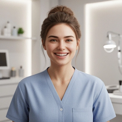Patient smiling after successful LASIK surgery
